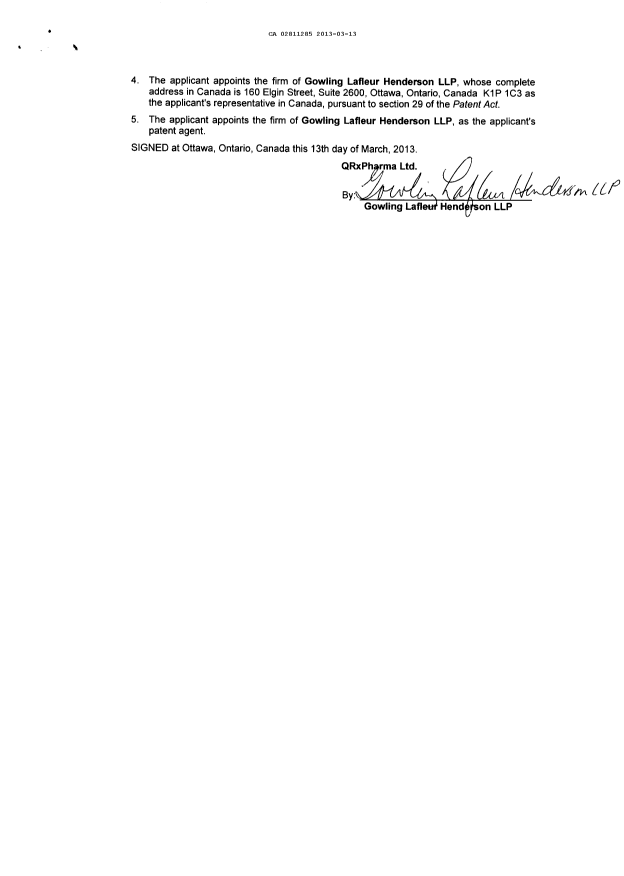 Document de brevet canadien 2811285. Cession 20130313. Image 4 de 4