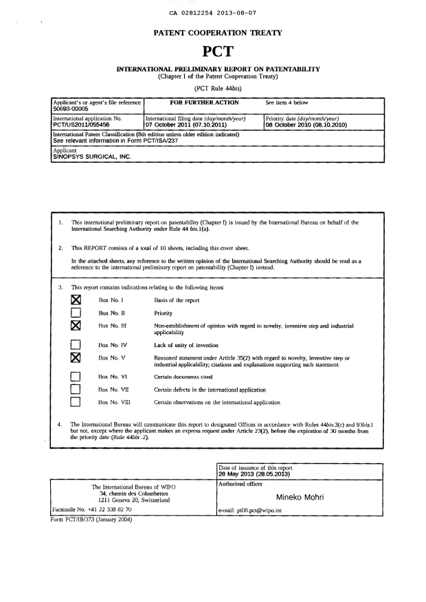 Document de brevet canadien 2812254. PCT 20130807. Image 2 de 11