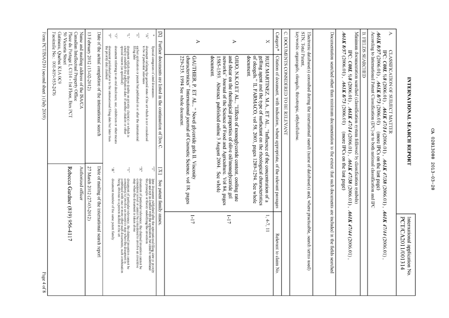 Document de brevet canadien 2813088. PCT 20130328. Image 1 de 5