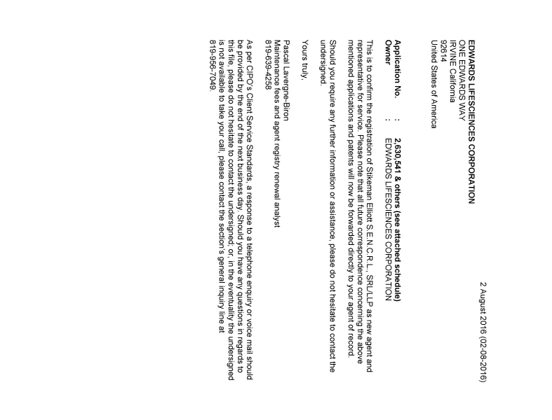 Canadian Patent Document 2813419. Correspondence 20151202. Image 1 of 8