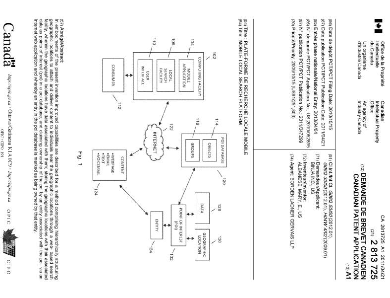 Document de brevet canadien 2813725. Page couverture 20130621. Image 1 de 1