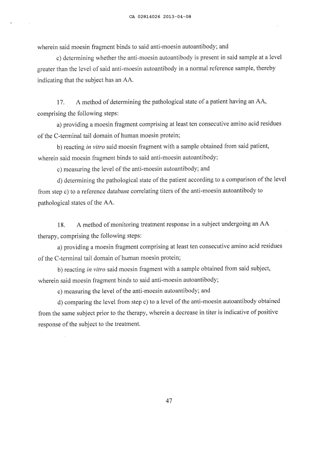 Document de brevet canadien 2814026. Revendications 20130409. Image 3 de 3