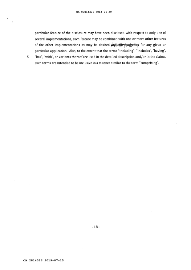 Document de brevet canadien 2814326. Modification après acceptation 20190715. Image 11 de 11