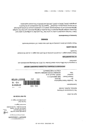 Document de brevet canadien 2815432. Poursuite-Amendment 20151218. Image 1 de 27