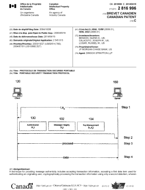 Document de brevet canadien 2816996. Page couverture 20140321. Image 1 de 2
