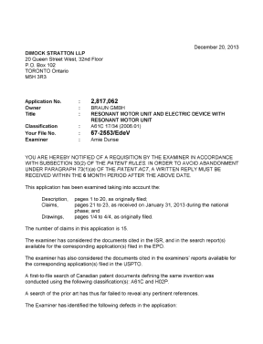 Canadian Patent Document 2817062. Prosecution-Amendment 20131220. Image 1 of 2