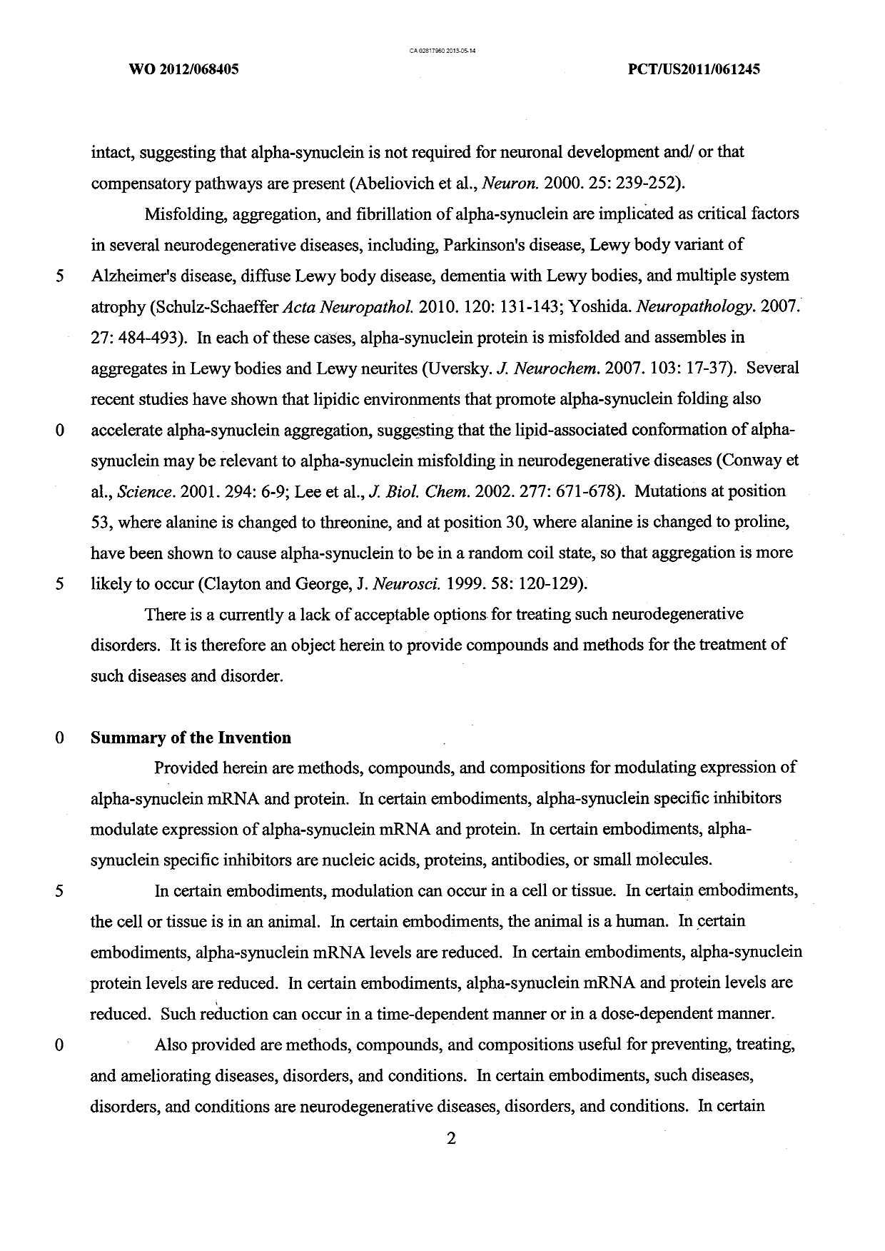 Canadian Patent Document 2817960. Description 20130514. Image 2 of 72