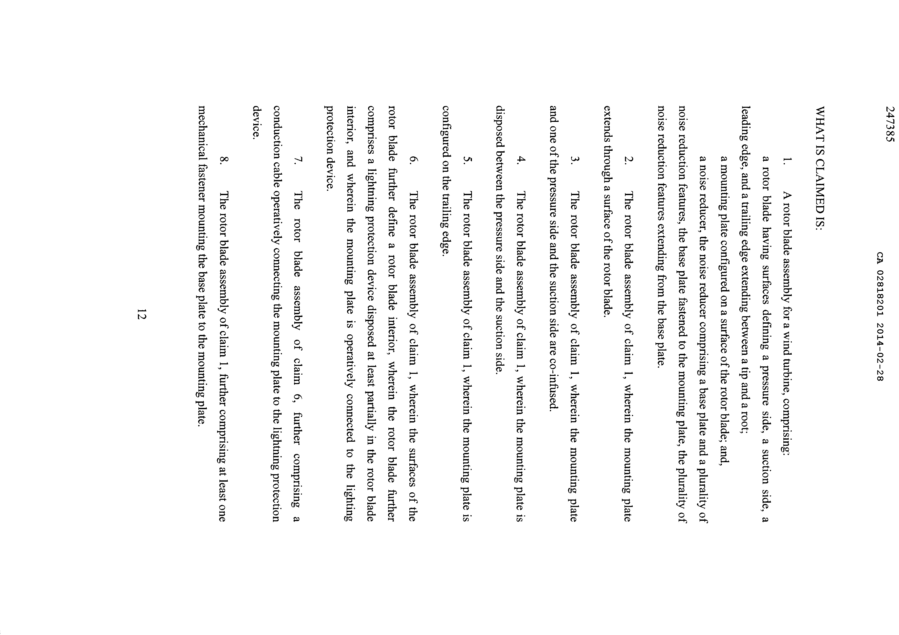 Document de brevet canadien 2818201. Revendications 20131228. Image 1 de 2