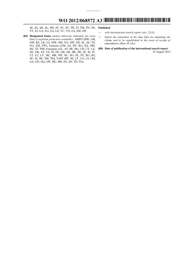 Canadian Patent Document 2818213. Abstract 20130515. Image 2 of 2