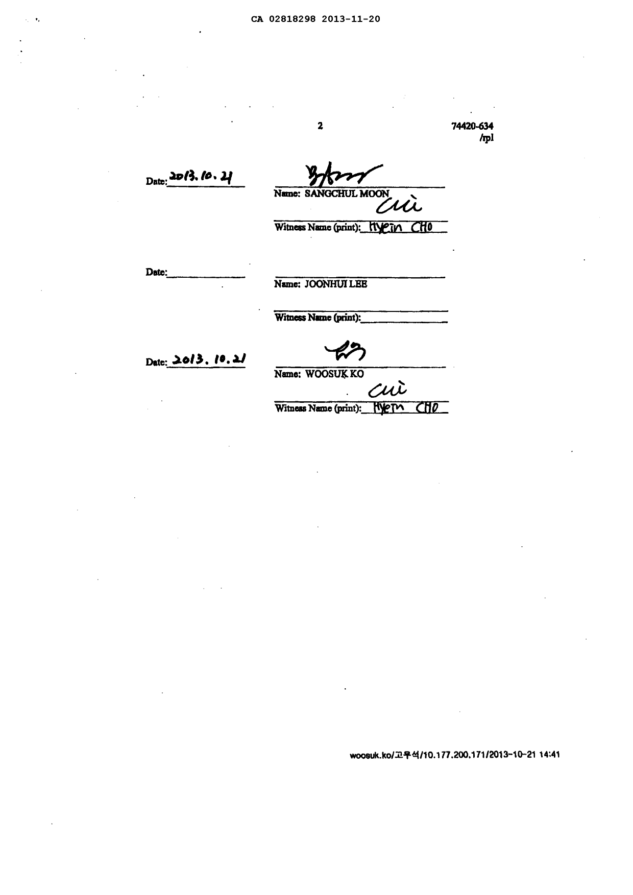 Canadian Patent Document 2818298. Correspondence 20131120. Image 8 of 8