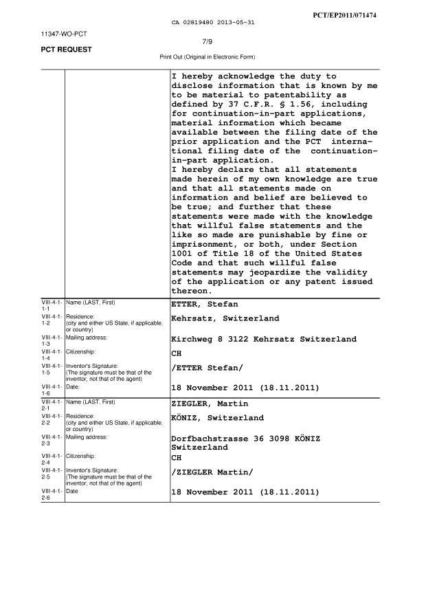 Canadian Patent Document 2819480. PCT 20130531. Image 14 of 15