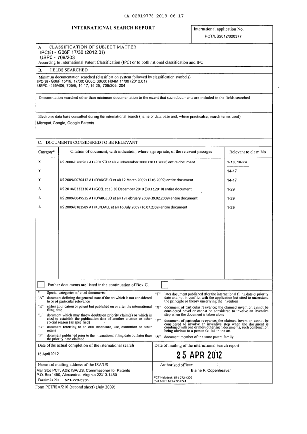Document de brevet canadien 2819778. PCT 20130617. Image 8 de 8