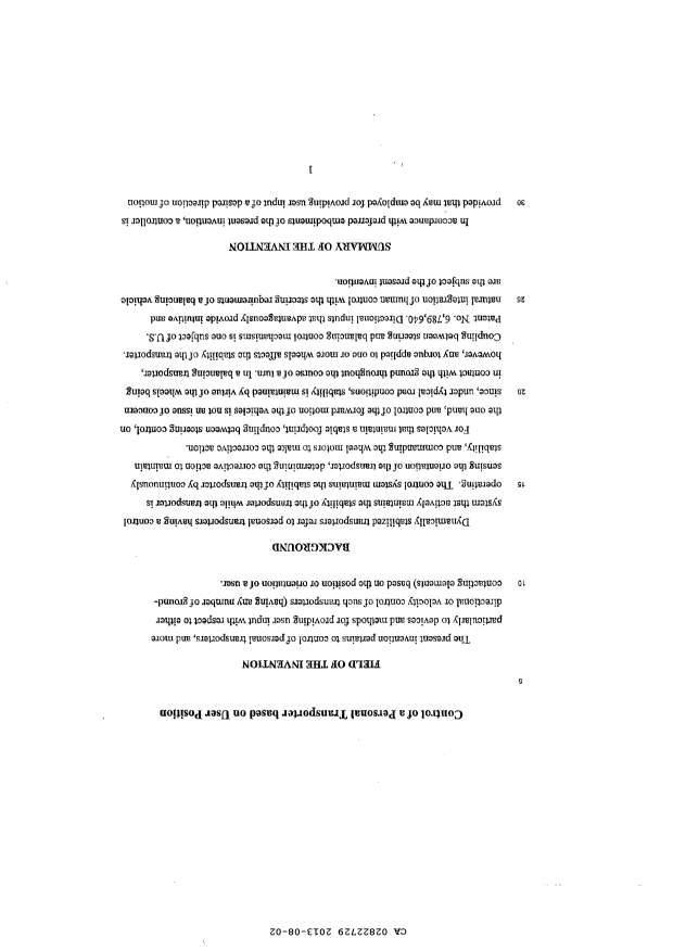 Canadian Patent Document 2822729. Description 20130802. Image 1 of 26