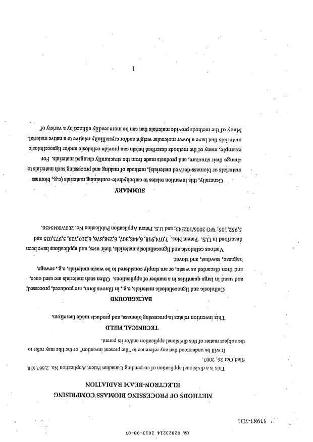 Document de brevet canadien 2823214. Revendications 20131211. Image 1 de 130