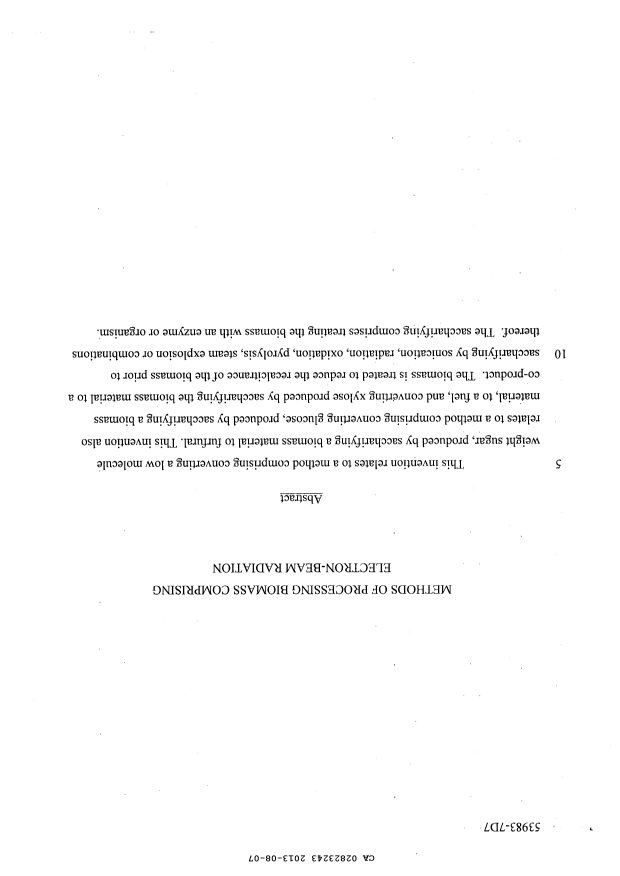 Document de brevet canadien 2823243. Abrégé 20121207. Image 1 de 1