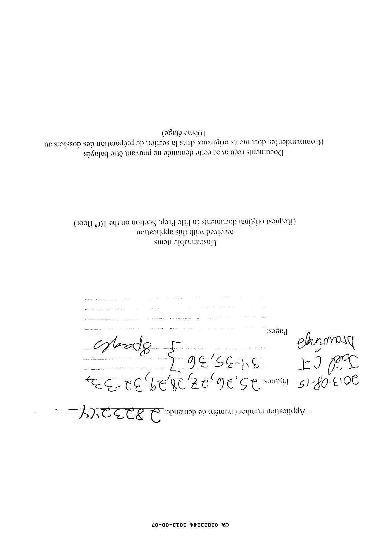 Document de brevet canadien 2823244. Dessins 20121207. Image 1 de 28
