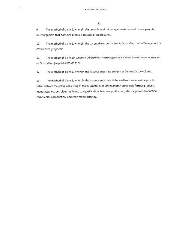 Document de brevet canadien 2825267. Revendications 20161231. Image 2 de 2