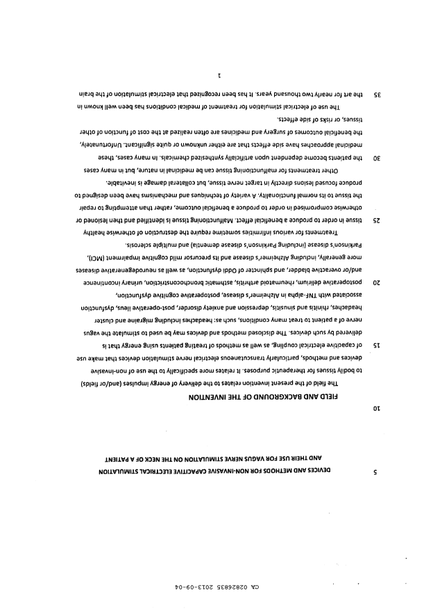 Canadian Patent Document 2826835. Description 20140226. Image 1 of 44