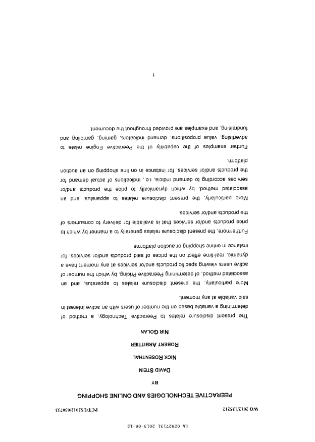 Canadian Patent Document 2827131. Description 20130812. Image 1 of 36