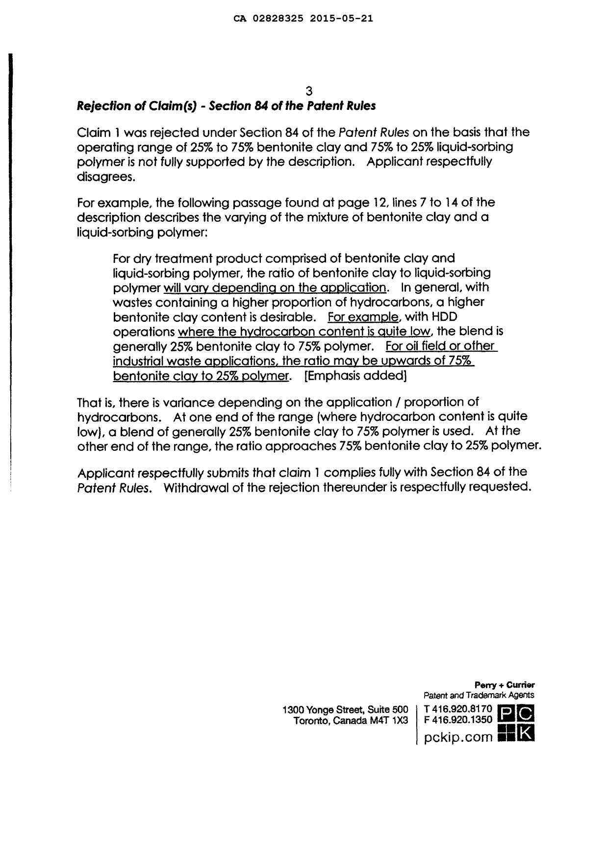 Document de brevet canadien 2828325. Poursuite-Amendment 20141221. Image 3 de 7