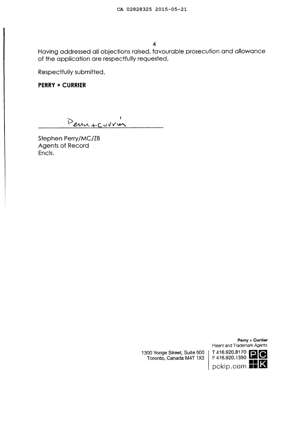 Document de brevet canadien 2828325. Poursuite-Amendment 20141221. Image 4 de 7