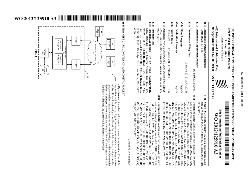Canadian Patent Document 2828791. Abstract 20130829. Image 1 of 2