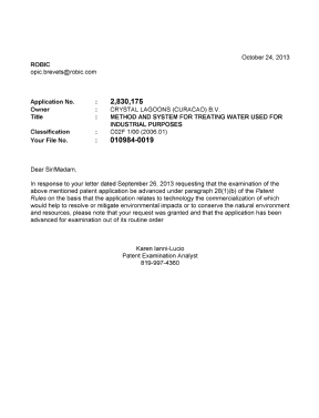 Document de brevet canadien 2830175. Correspondance 20121224. Image 1 de 1