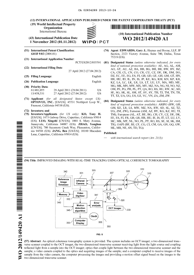 Document de brevet canadien 2834289. Abrégé 20131024. Image 1 de 1