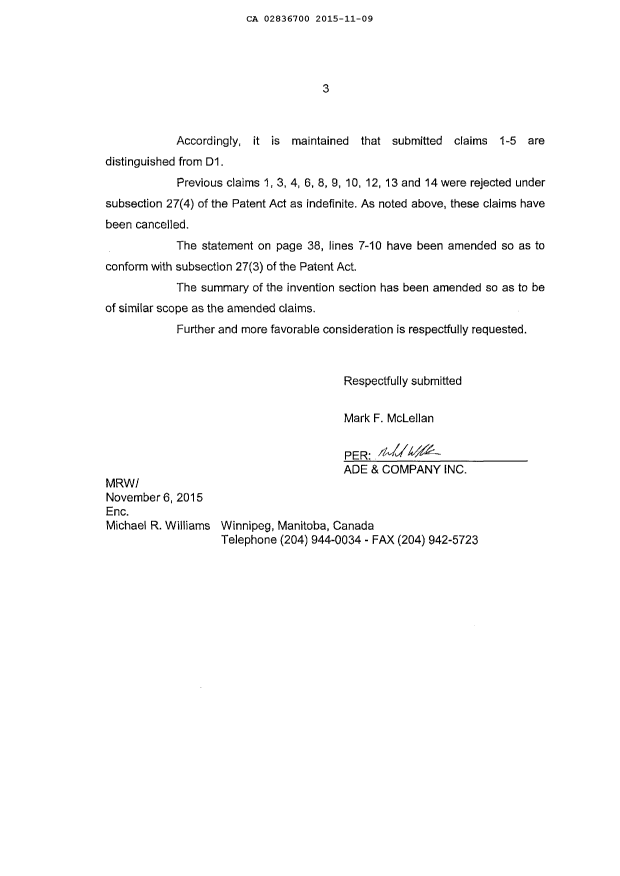 Canadian Patent Document 2836700. Prosecution-Amendment 20141209. Image 4 of 15