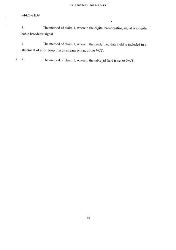 Document de brevet canadien 2837461. Revendications 20131220. Image 2 de 2