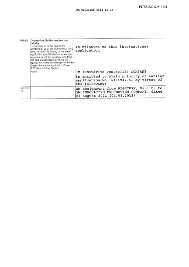 Document de brevet canadien 2838158. PCT 20131202. Image 11 de 11