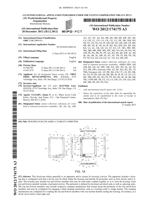 Document de brevet canadien 2838333. Abrégé 20131204. Image 1 de 1