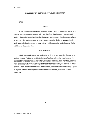 Document de brevet canadien 2838333. Description 20200423. Image 1 de 231