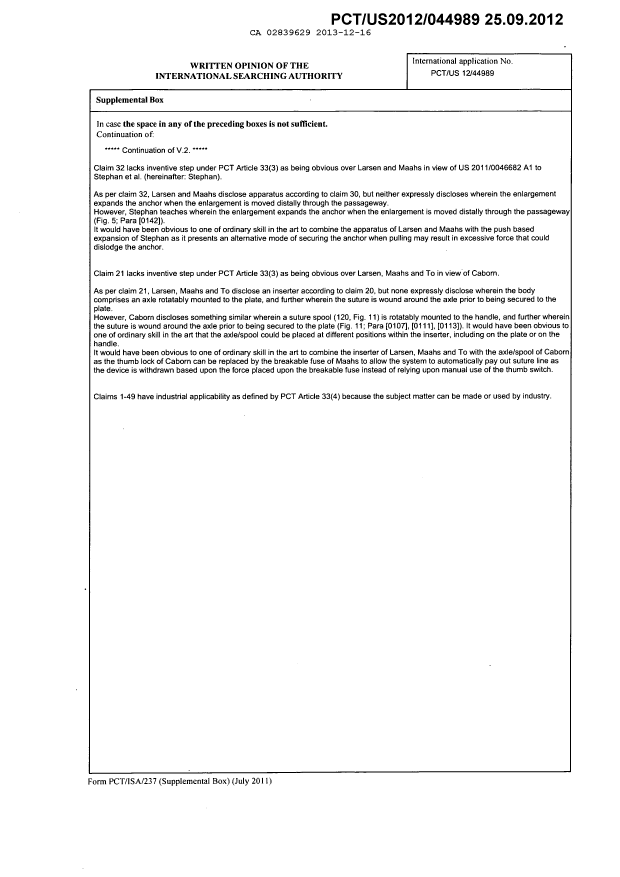 Document de brevet canadien 2839629. PCT 20131216. Image 12 de 12