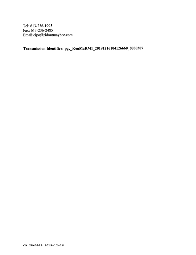 Document de brevet canadien 2840929. Rétablissement 20191216. Image 2 de 11