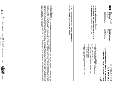 Document de brevet canadien 2841692. Page couverture 20131211. Image 1 de 1