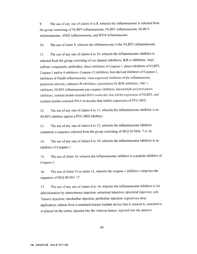 Document de brevet canadien 2842034. Revendications 20190708. Image 2 de 5