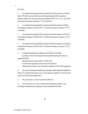 Document de brevet canadien 2842034. Revendications 20200728. Image 1 de 4