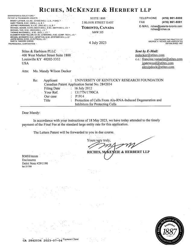 Document de brevet canadien 2842034. Taxe d'achèvement - PCT 20230704. Image 2 de 2