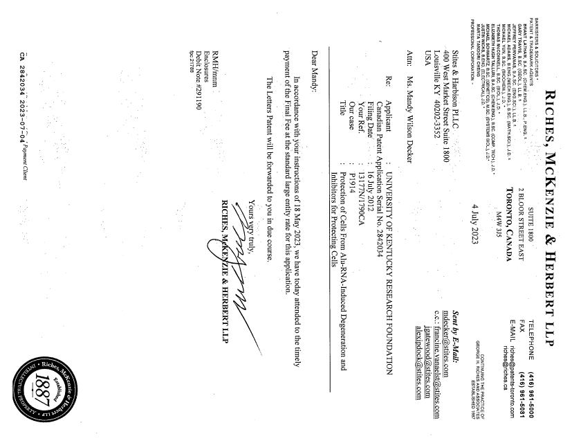 Canadian Patent Document 2842034. Final Fee 20230704. Image 2 of 2