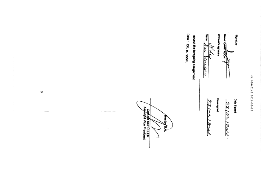 Canadian Patent Document 2845142. Assignment 20140212. Image 16 of 16