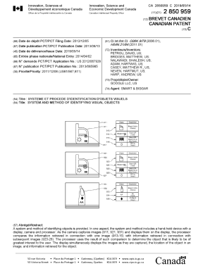 Document de brevet canadien 2850959. Page couverture 20190417. Image 1 de 1