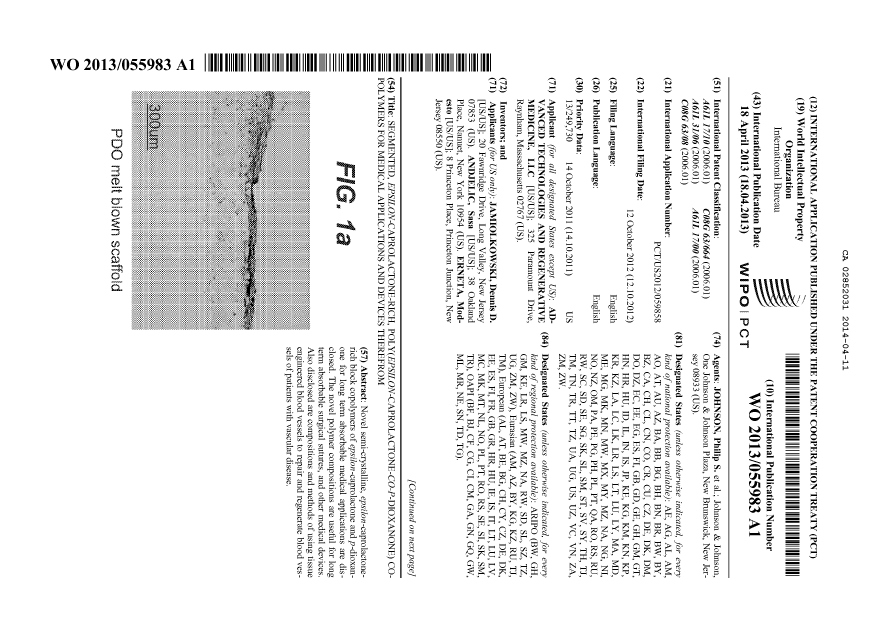 Document de brevet canadien 2852031. Abrégé 20140411. Image 1 de 2