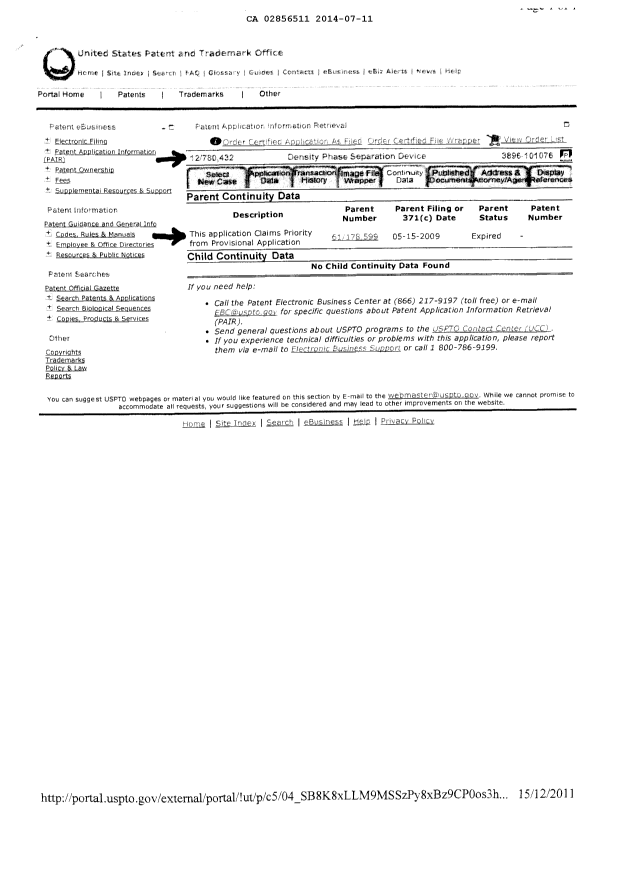 Document de brevet canadien 2856511. Cession 20131211. Image 17 de 17