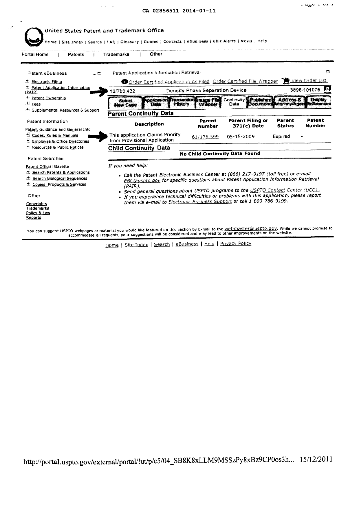 Document de brevet canadien 2856511. Cession 20131211. Image 17 de 17