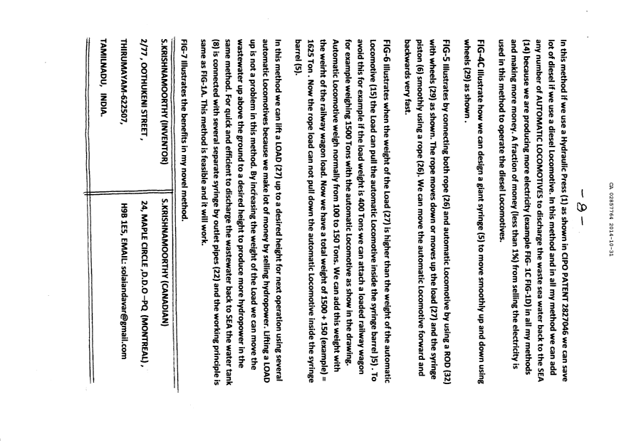 Document de brevet canadien 2857764. Description 20131231. Image 8 de 8