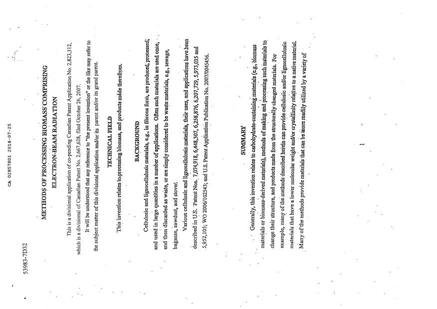 Canadian Patent Document 2857801. Description 20131225. Image 1 of 130