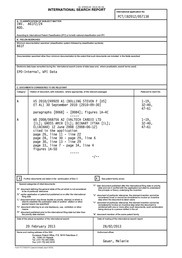 Document de brevet canadien 2858149. PCT 20140604. Image 1 de 4