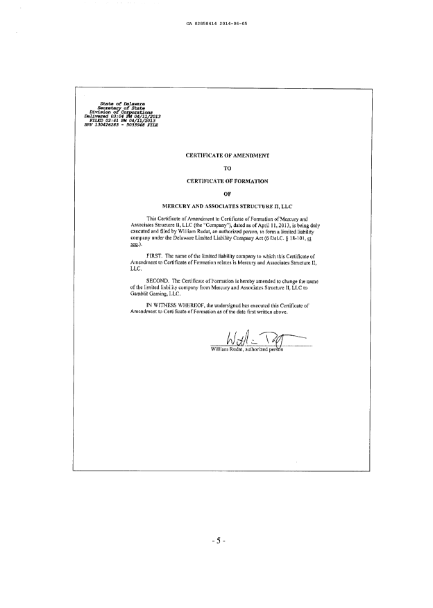 Document de brevet canadien 2858414. Cession 20140605. Image 9 de 9