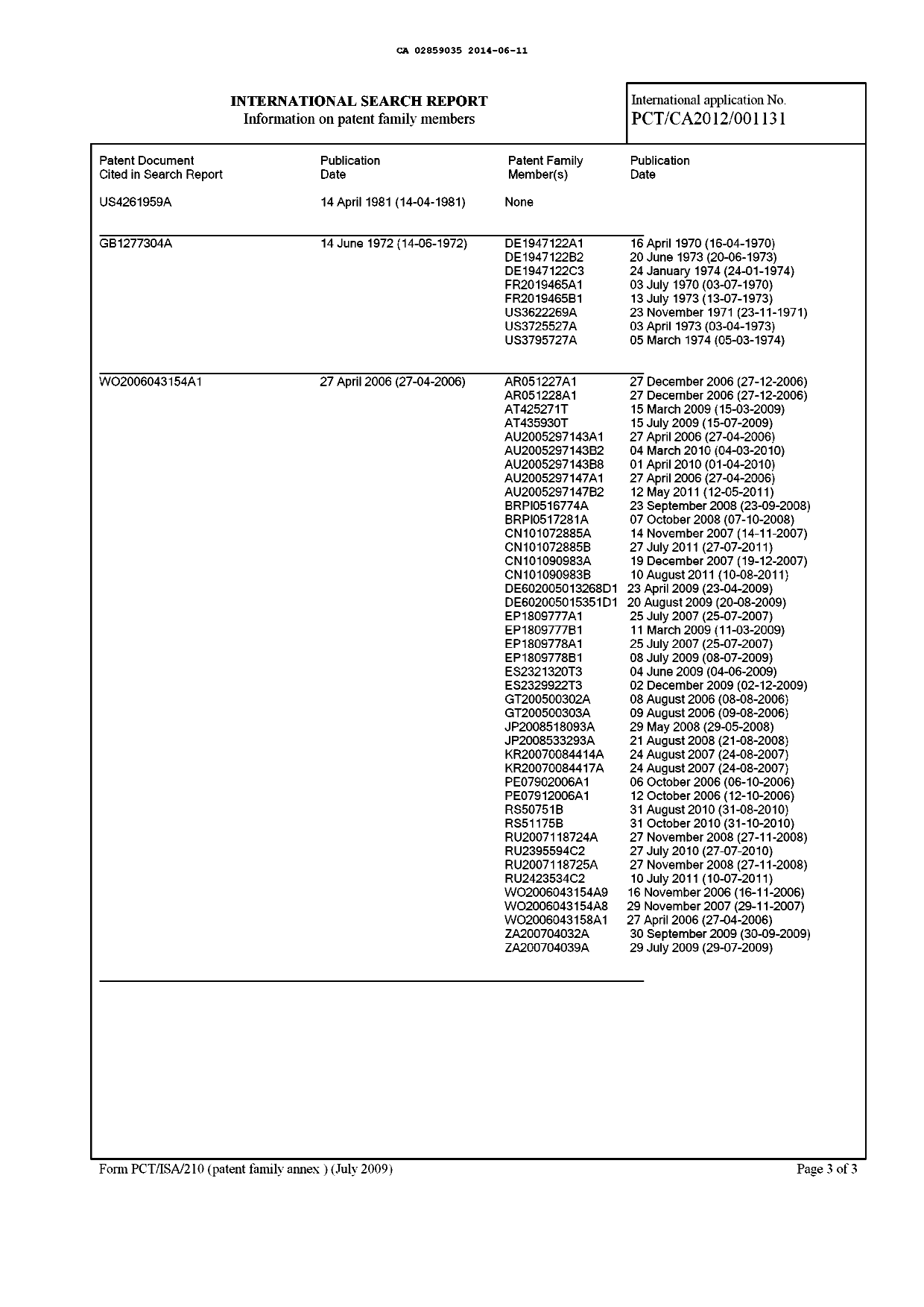 Document de brevet canadien 2859035. PCT 20140611. Image 2 de 2